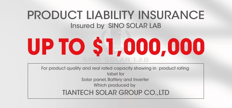 TIANTECH bought Product Liability Insurance up to $1,000,000