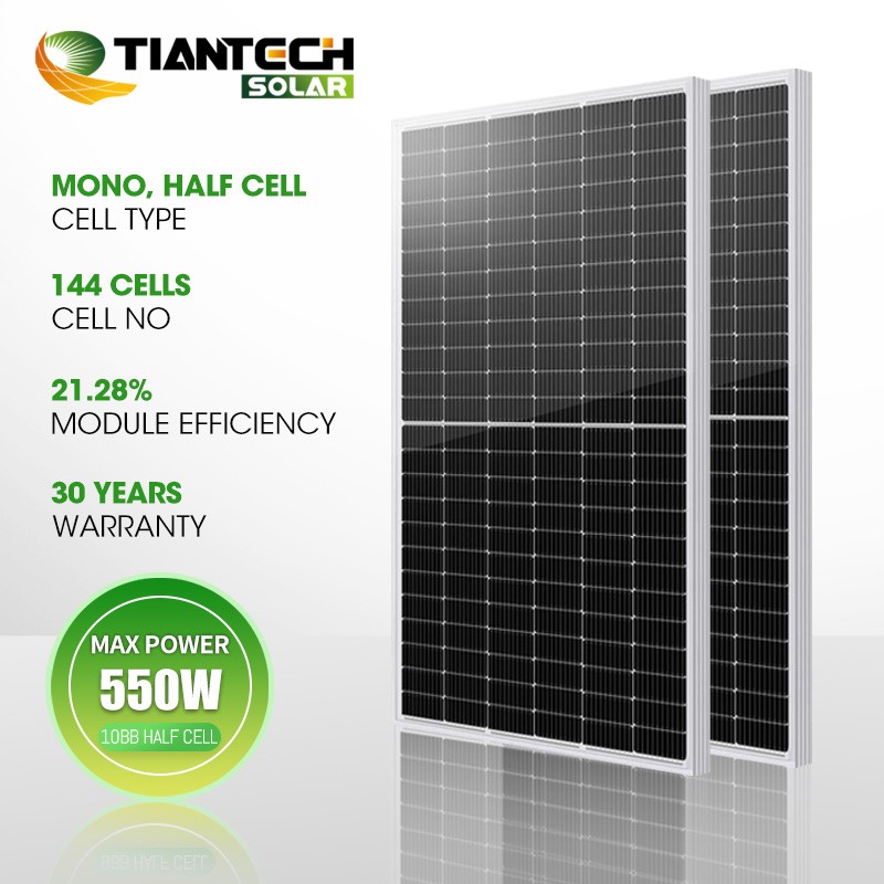 550W Half cell mono PV modules