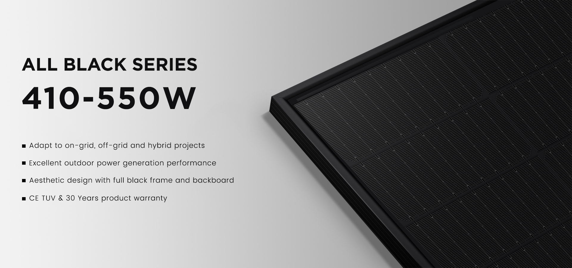 410W 500W All Black Panel Is Increasingly Booming Widewide