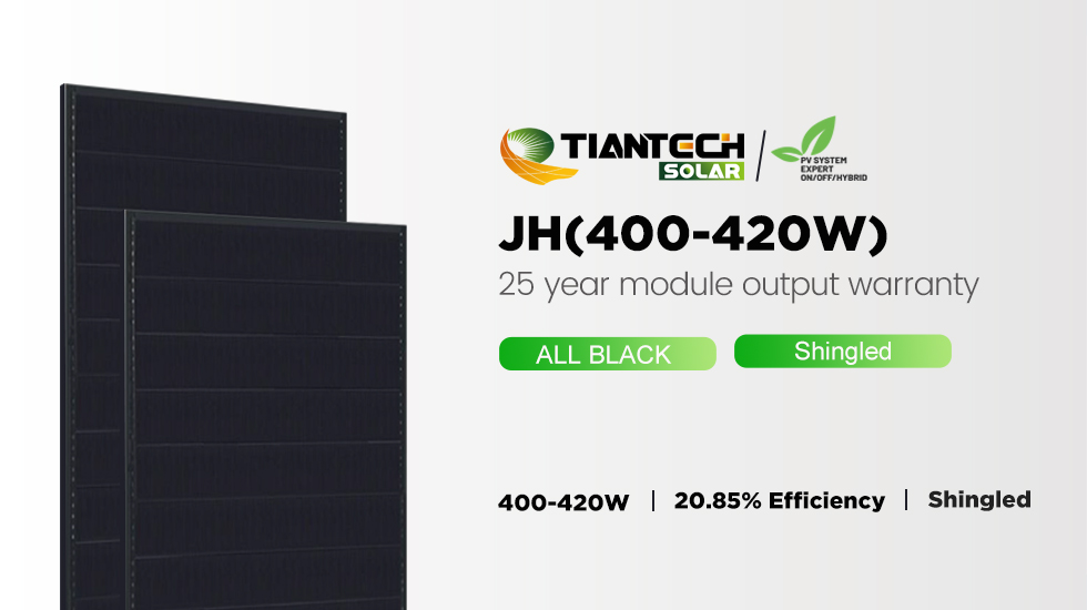 410W Shingled All Black Panel Stands Out From Europe Photovoltaic Panel